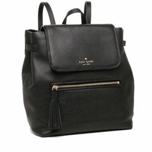 Kate Spade "Chester Street Kacy" Black Leather Backpack